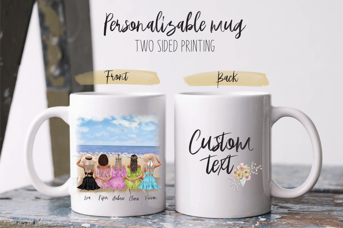 Personalized Custom Best Friend On The Beach Mug