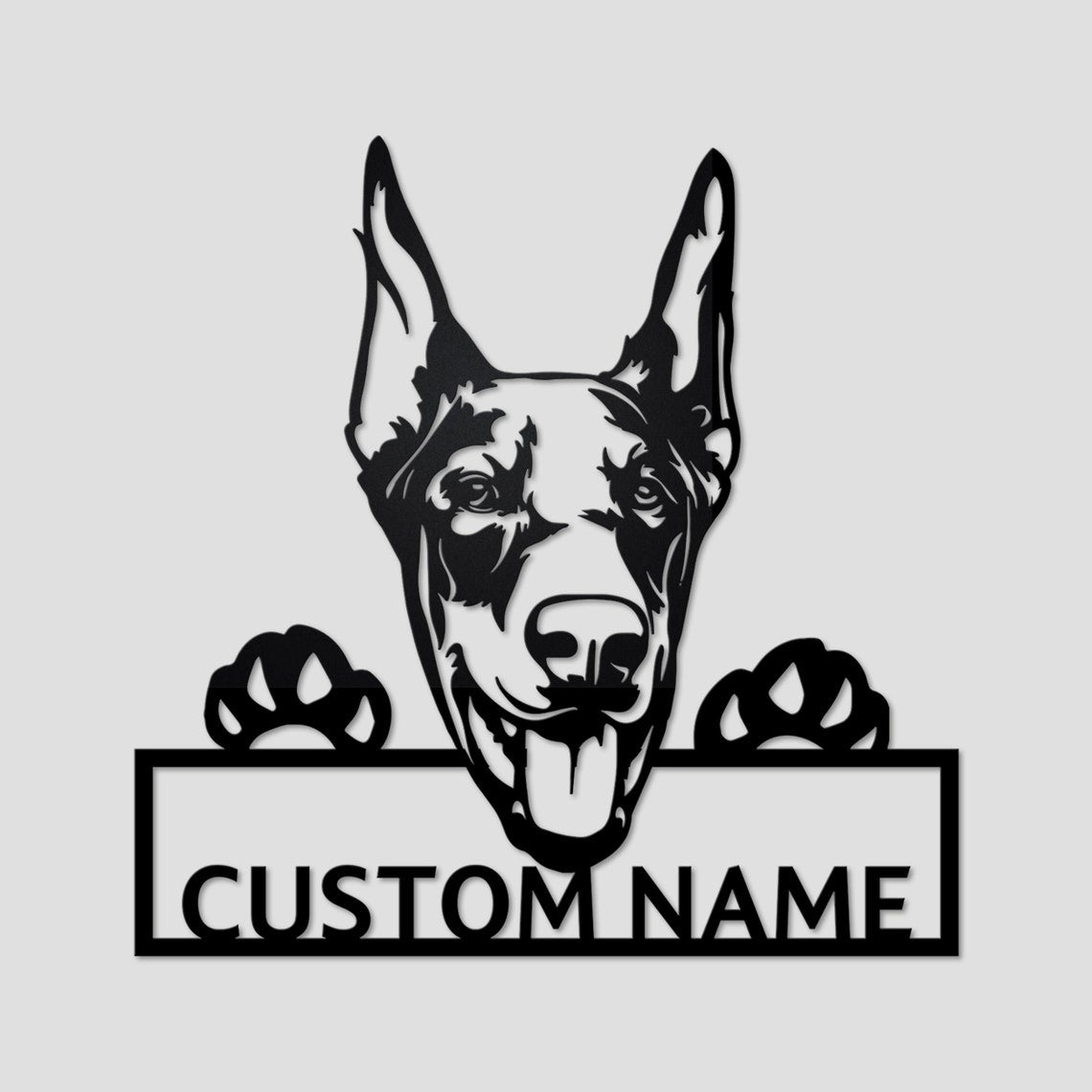 Personalized Custom Doberman Dog Metal Sign