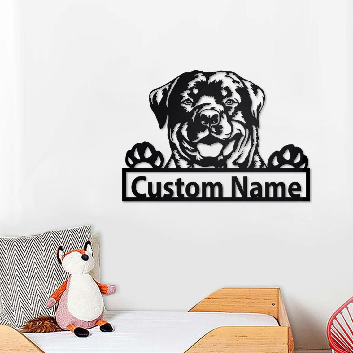 Personalized Custom Rottweiler Metal Sign