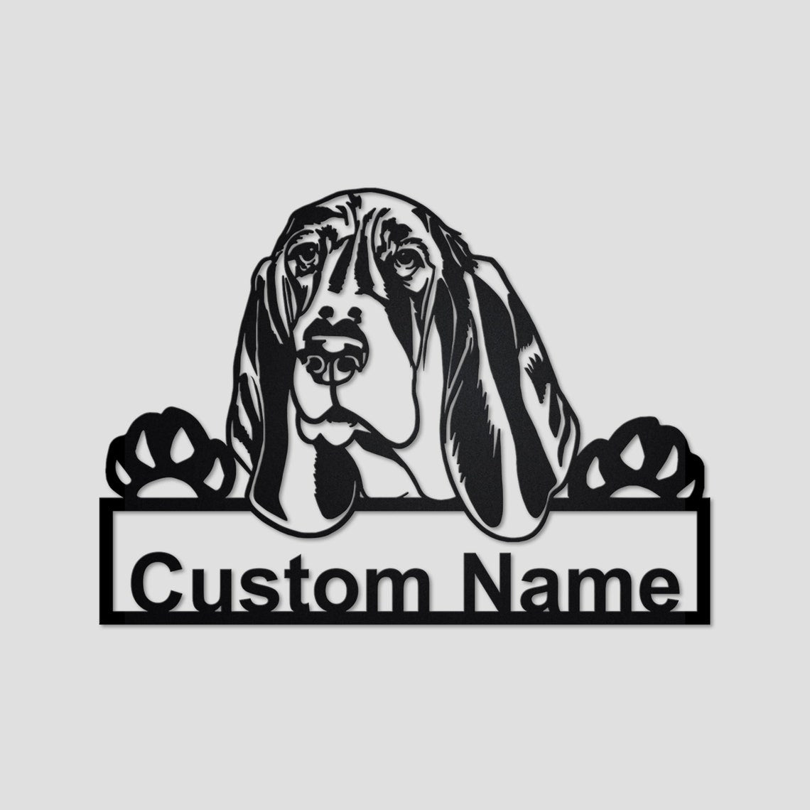 Personalized Custom Basset Hound Metal Sign