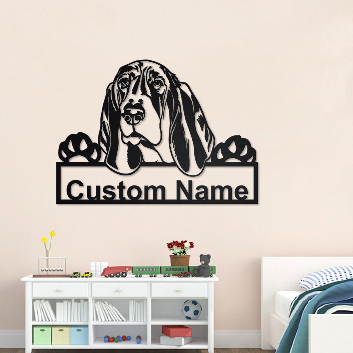 Personalized Custom Basset Hound Metal Sign