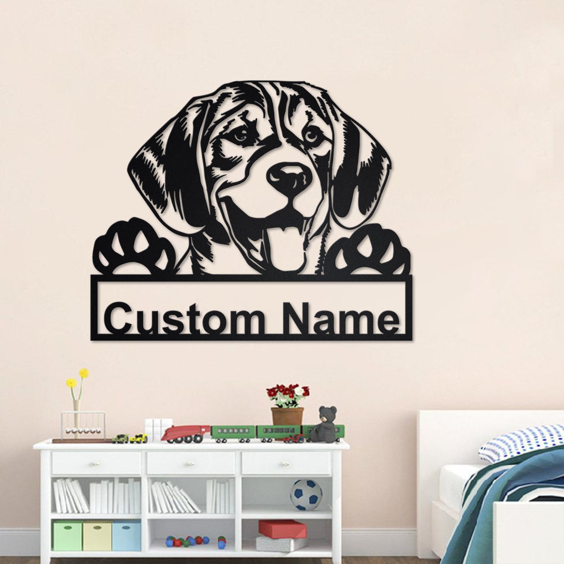 Personalized Custom Beagle Dog Metal Sign