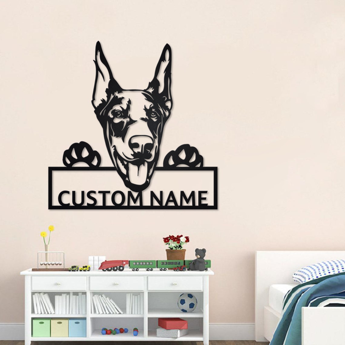 Personalized Custom Doberman Dog Metal Sign