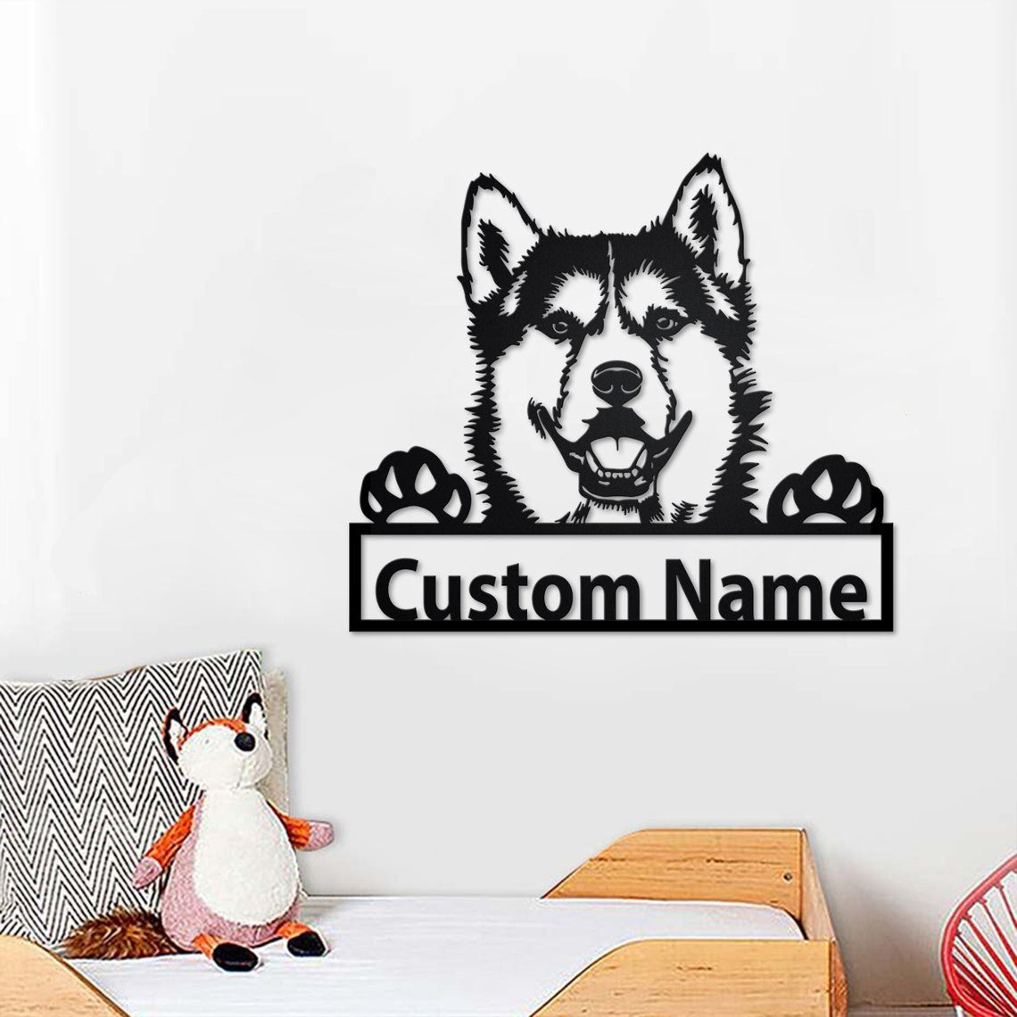 Personalized Custom Siberian Husky Metal Sign