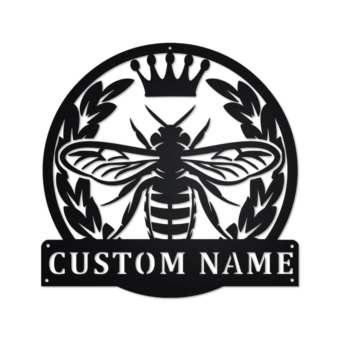 Personalized Custom Queen Bee Metal Art Sign