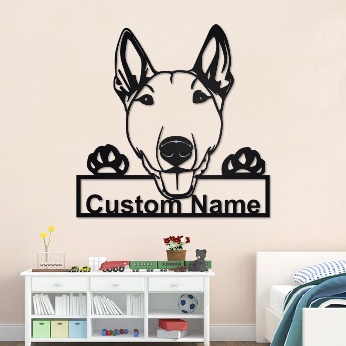 Personalized Custom Bull Terrier Metal Sign