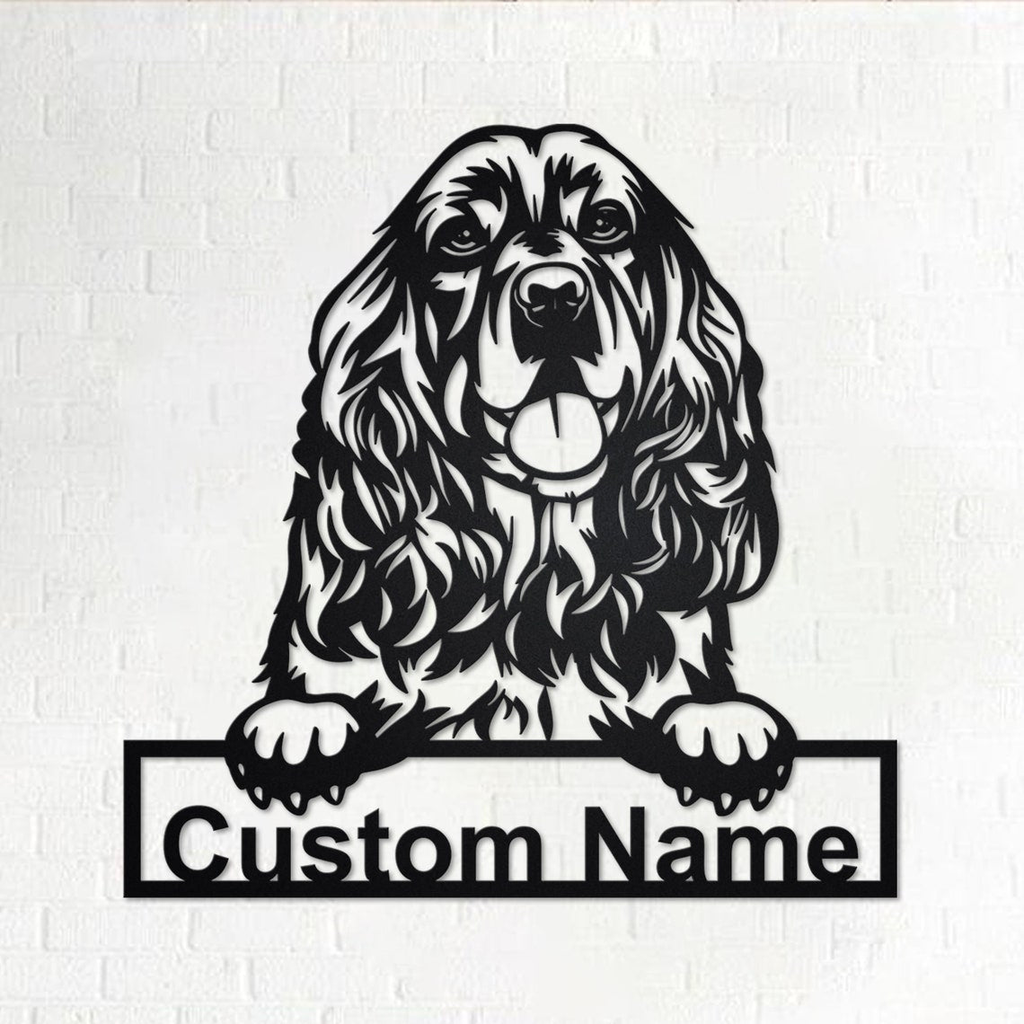 Personalized Custom Cocker Spaniel Metal Sign