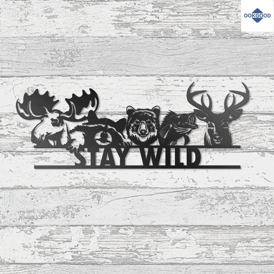Personalized Custom Wildlife Farmhouse Metal Art Sign