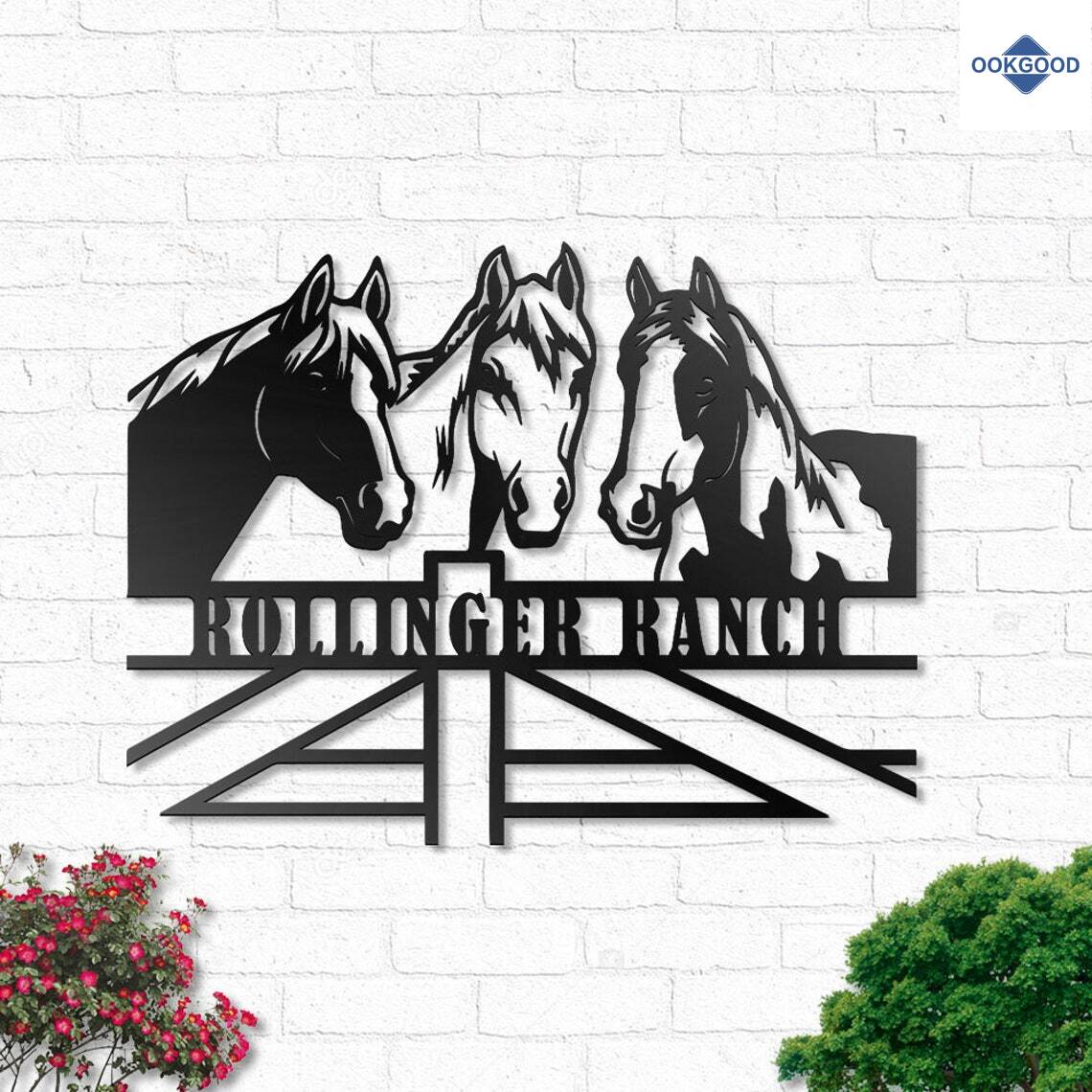 Personalized Custom Horse Ranch Metal Art Sign
