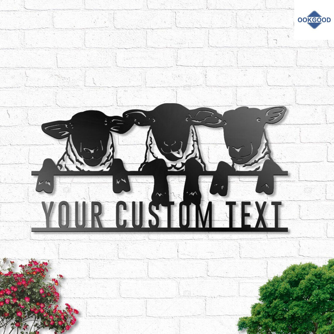 Personalized Custom Sheep Farmhouse Metal Art Sign