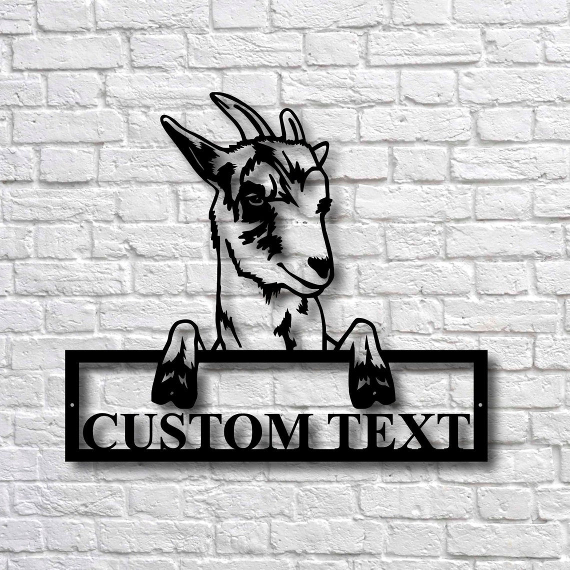 Goats 3d Sign Personalized Custom Goat Metal Art Sign