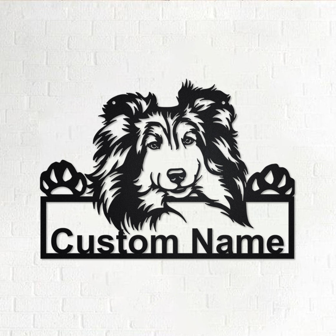 Personalized Custom Shetland Sheepdog Metal Sign