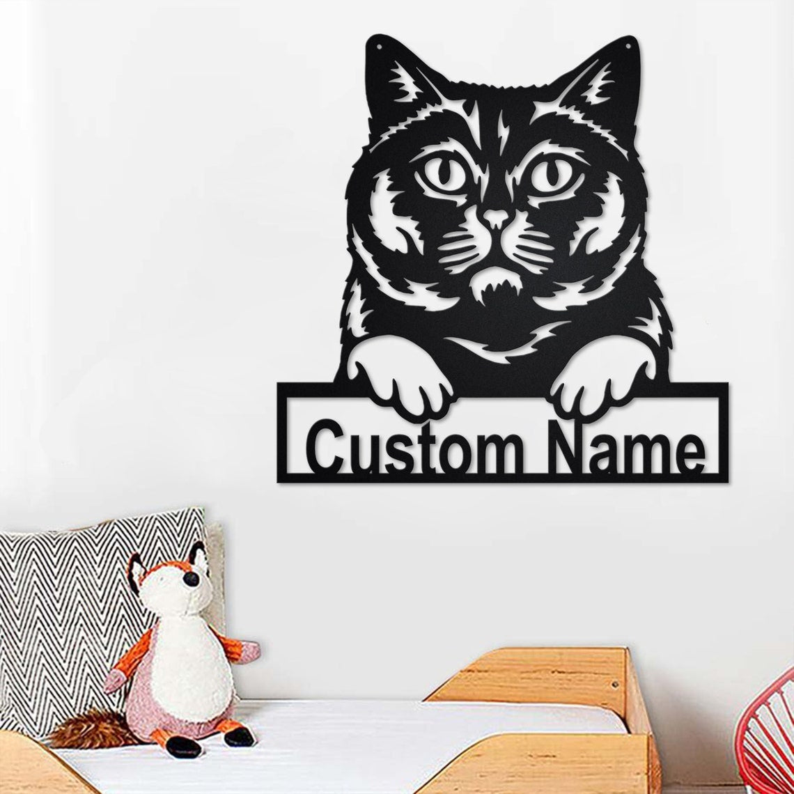 Personalized Custom British Shorthair Cat Metal Sign