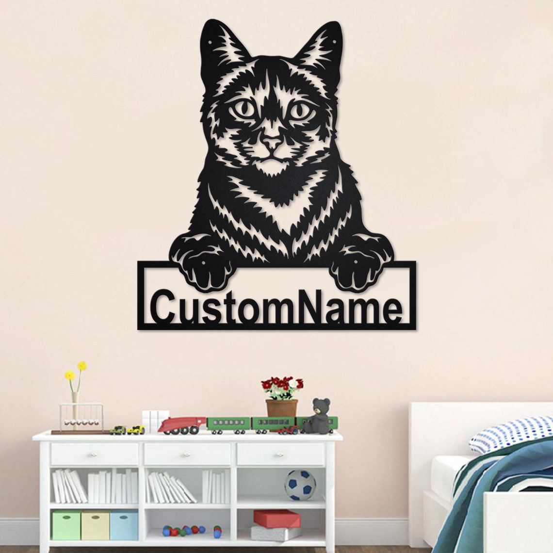 Personalized Custom Domestic Cat Metal Sign