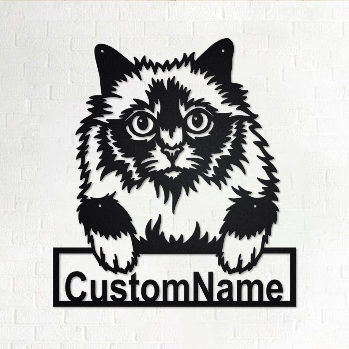 Personalized Custom Holy Burma Cat Metal Sign