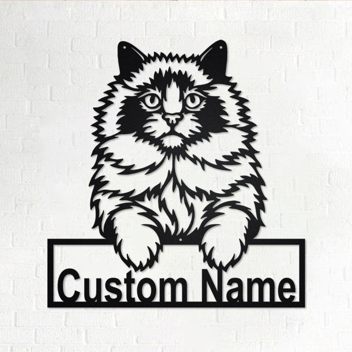 Personalized Custom Ragdoll Cat Metal Sign