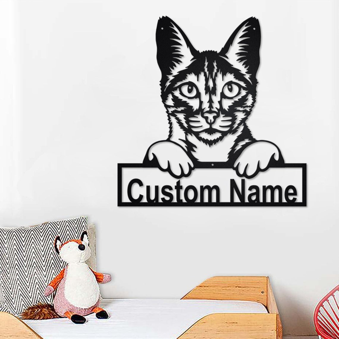 Personalized Custom Savannah Cat Metal Sign