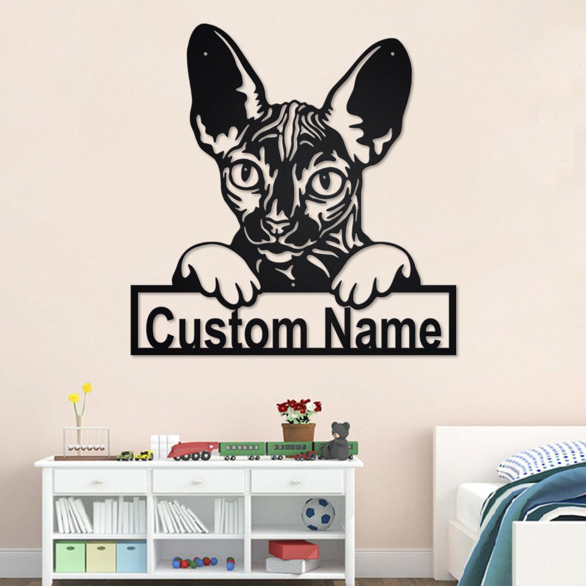 Personalized Custom Sphynx Cat Metal Sign
