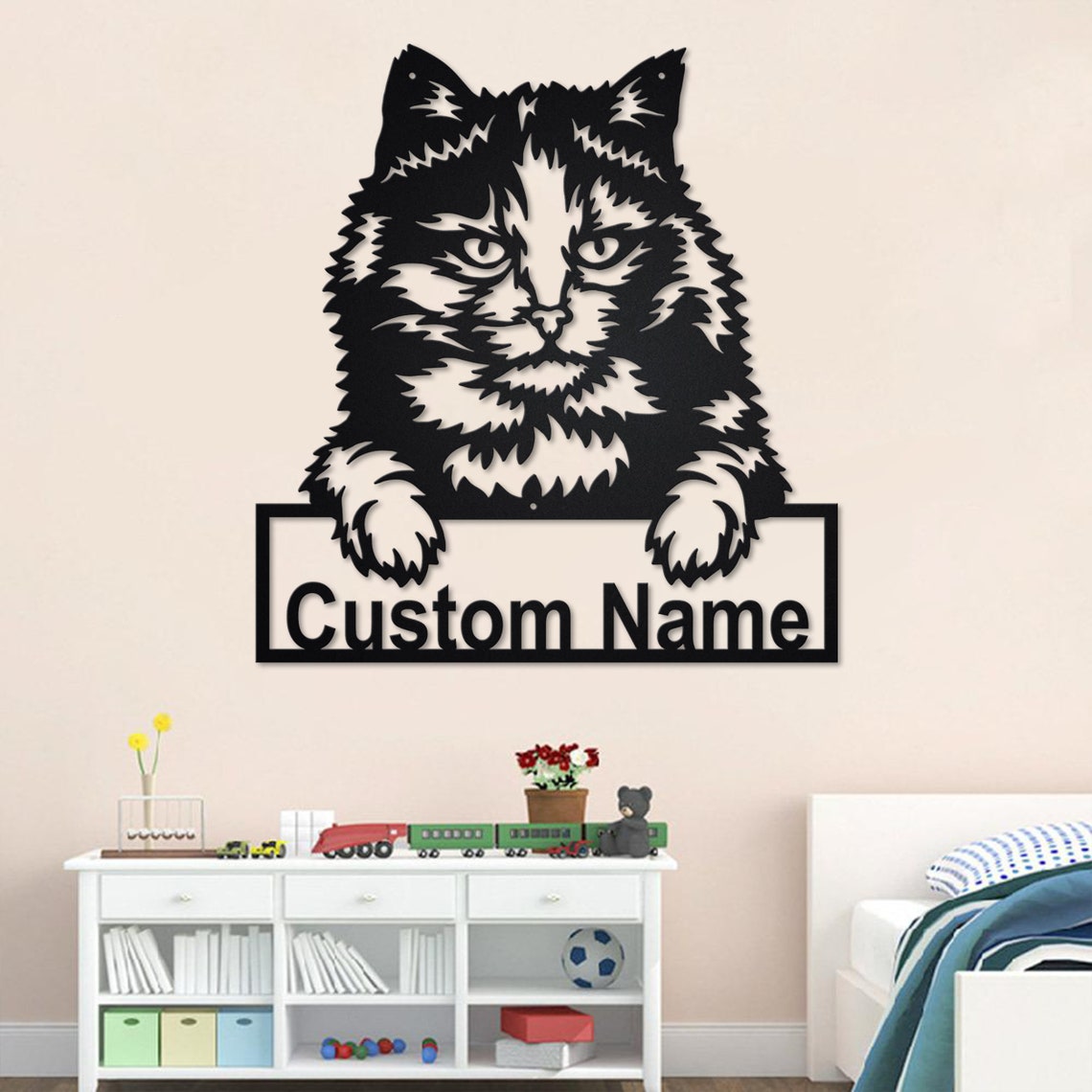 Personalized Custom Tortoiseshell Cat Metal Sign