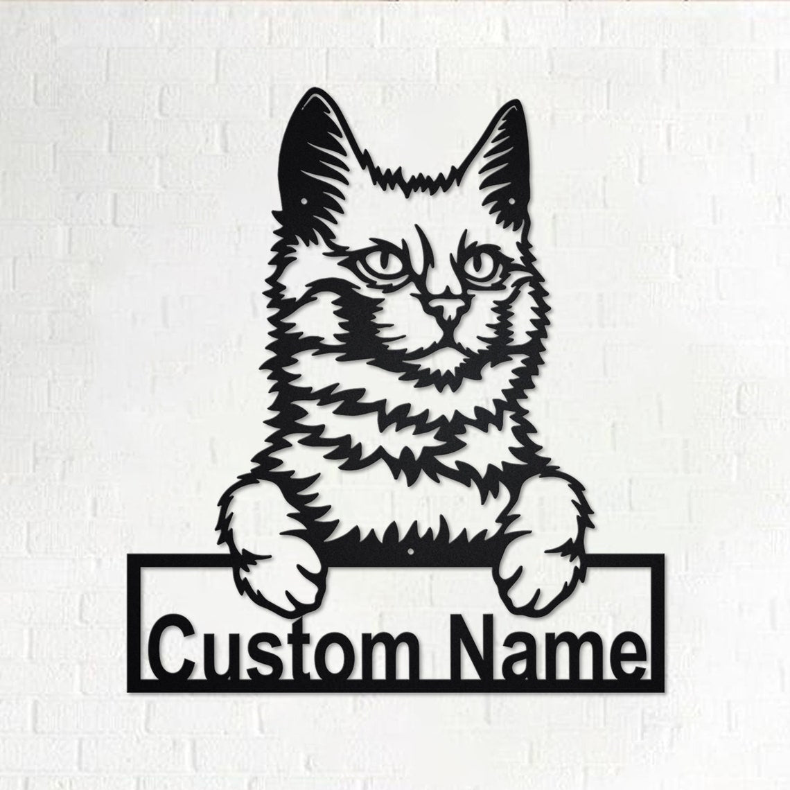 Personalized Custom Turkish Angora Cat Metal Sign
