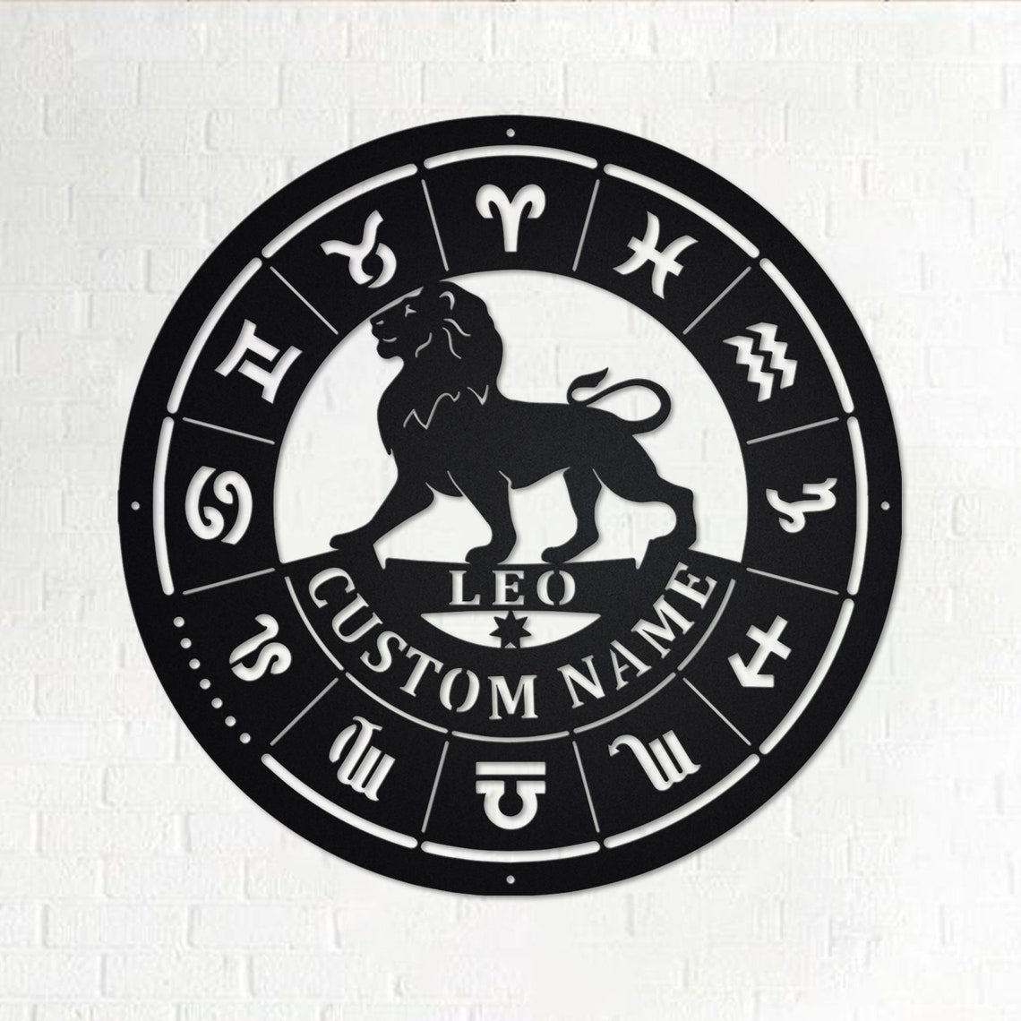 Personalized Custom Leo Zodiac Monogram