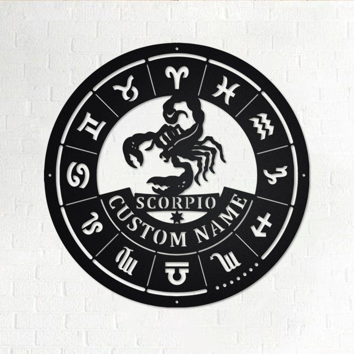 Personalized Custom Scorpio Zodiac Monogram