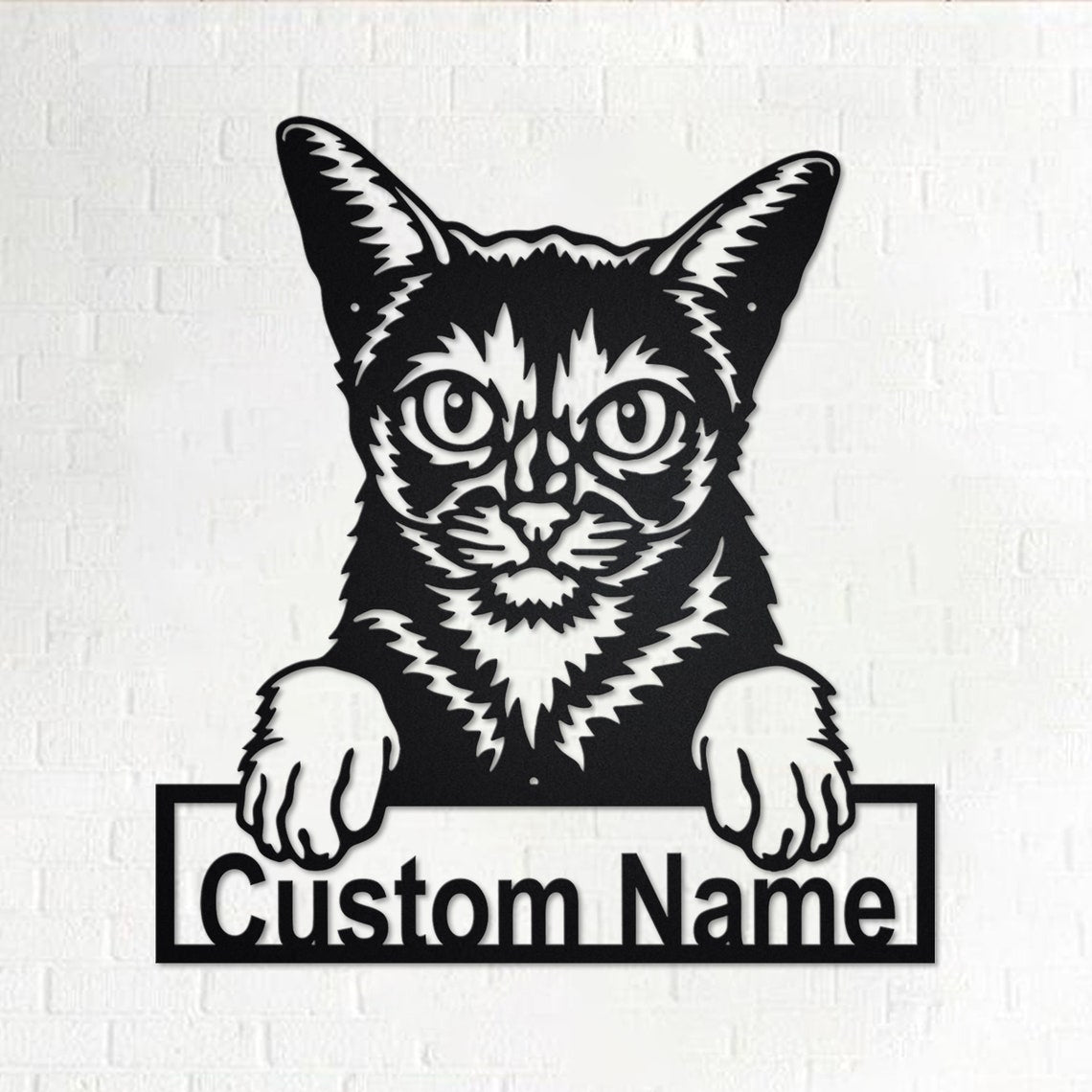 Personalized Custom Abyssinian Cat Metal Sign