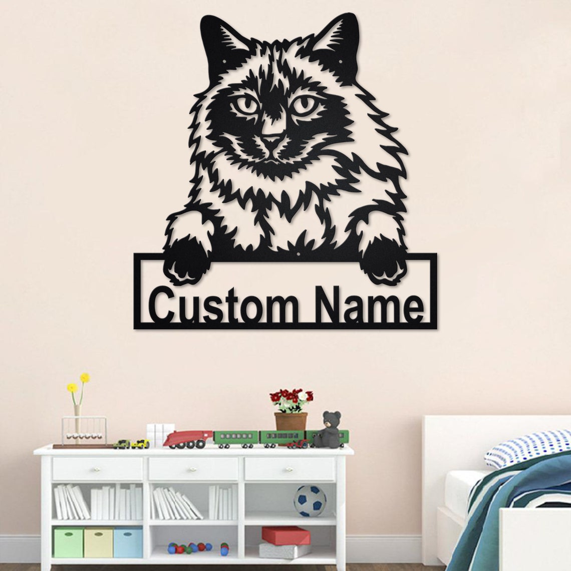 Personalized Custom Balinese Cat Metal Sign