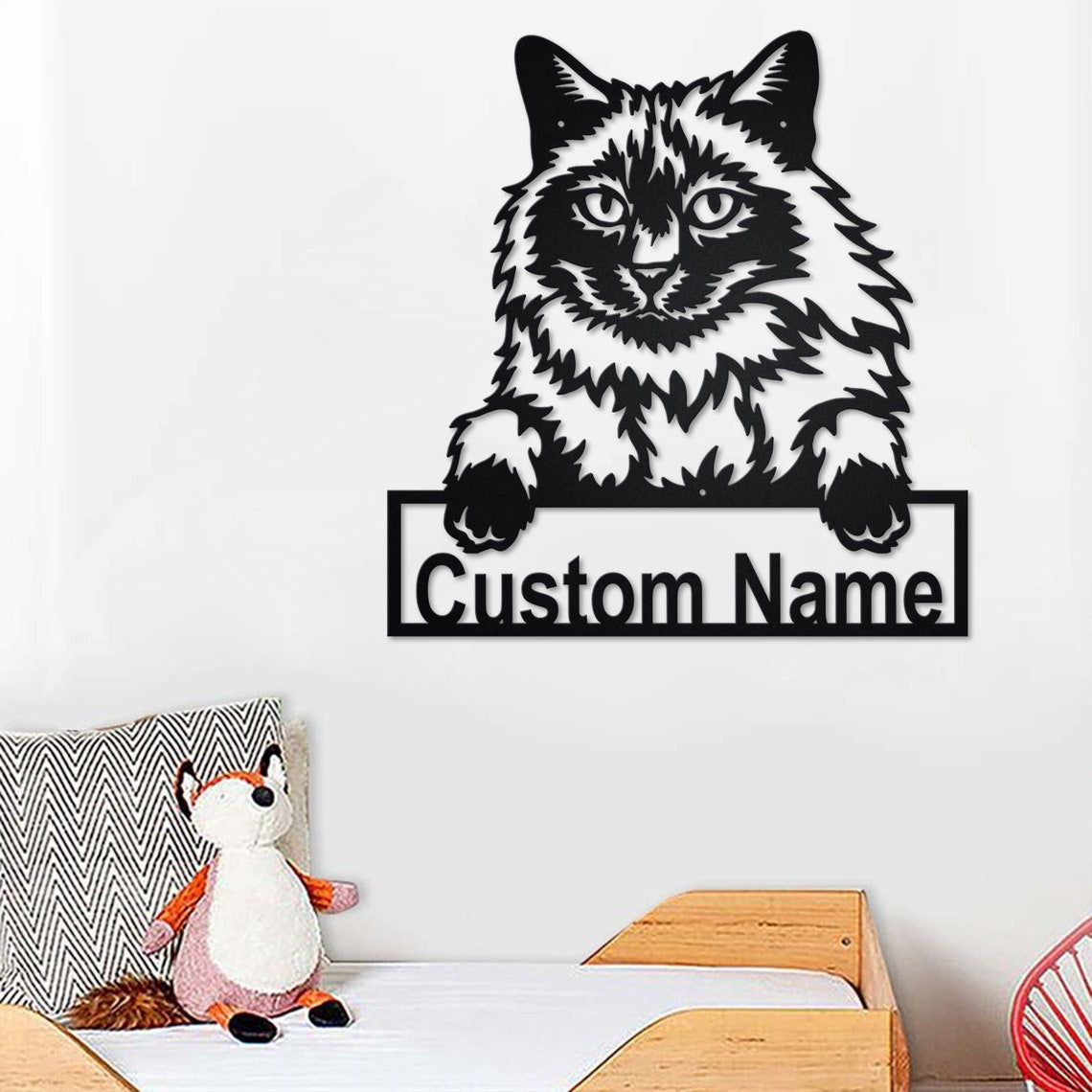 Personalized Custom Balinese Cat Metal Sign