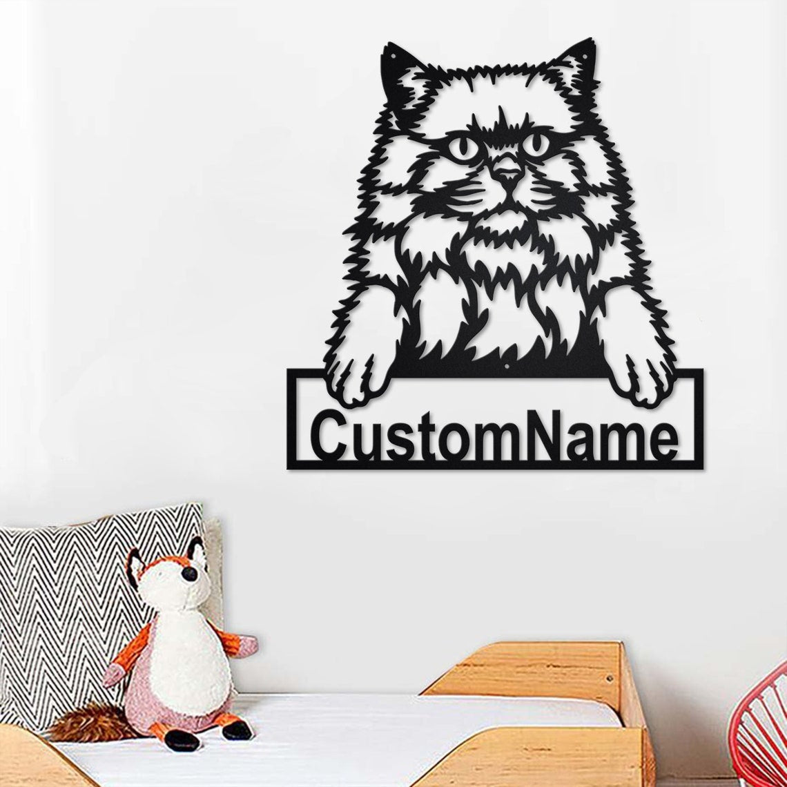 Personalized Custom British Longhair Cat Metal Sign