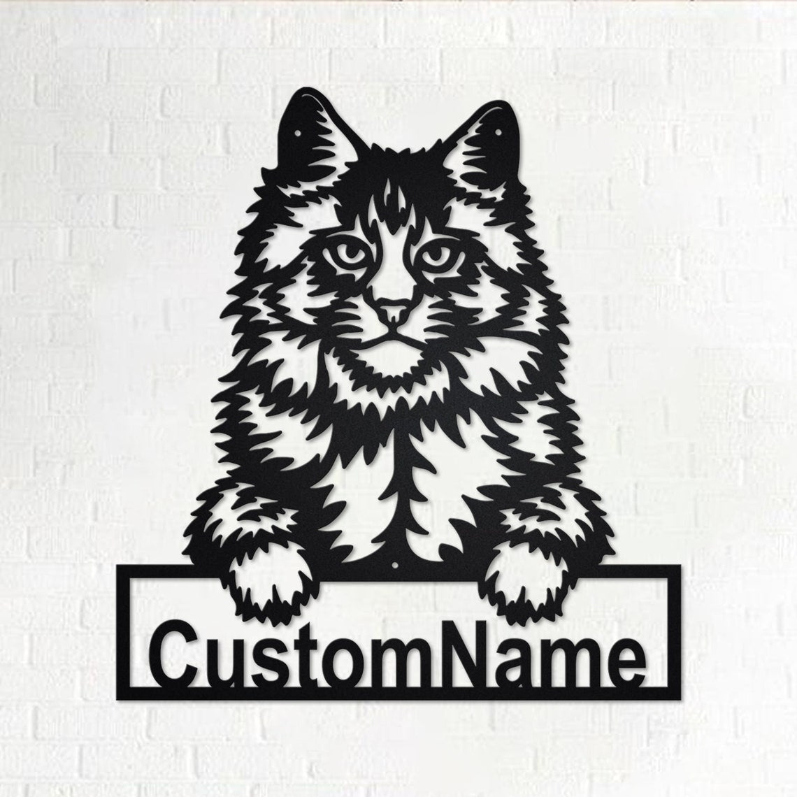 Personalized Custom Maine Coon Cat Metal Sign