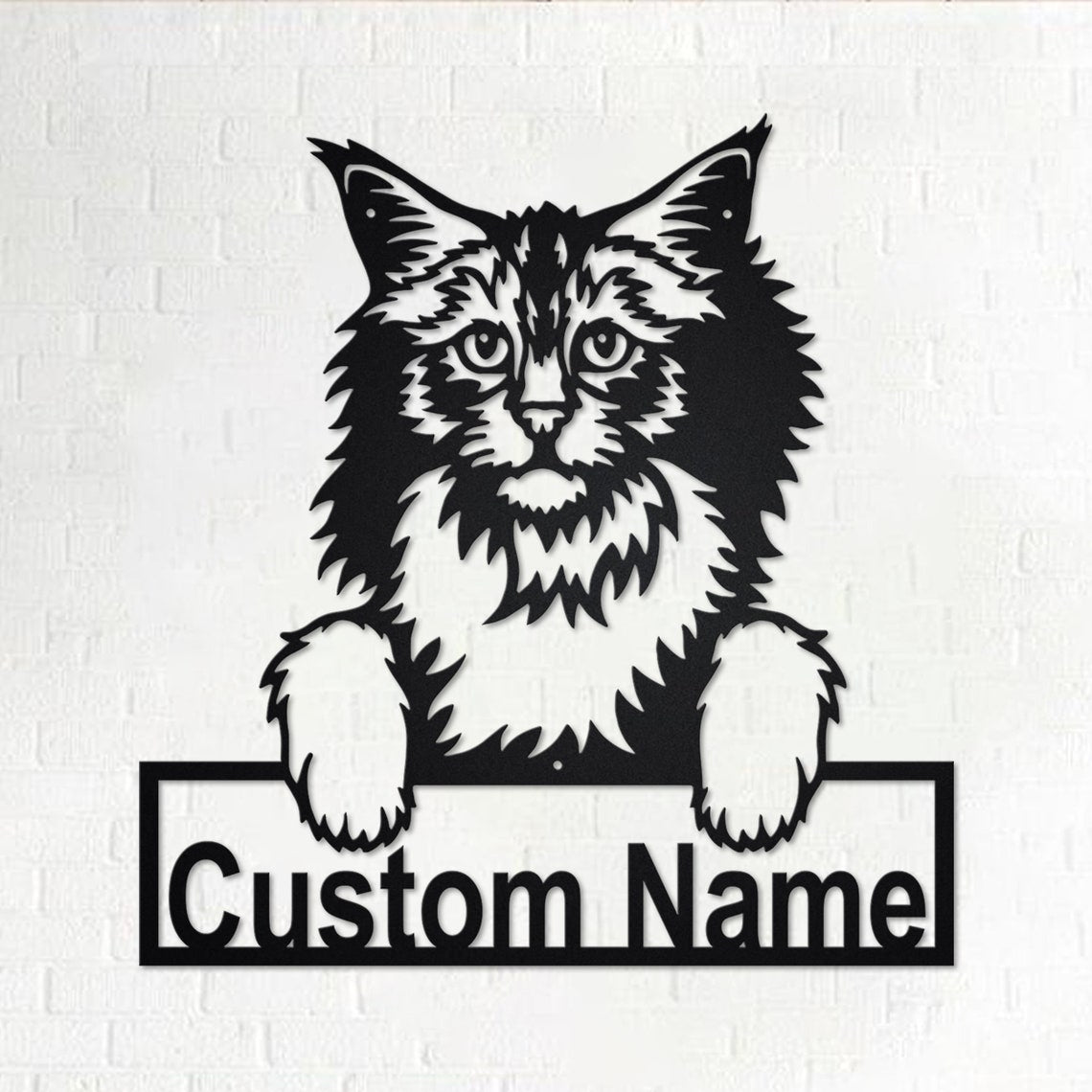 Personalized Custom Norwegian Forest Cat Metal Sign
