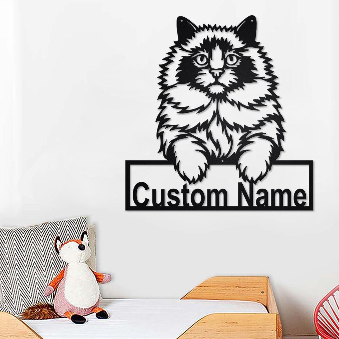 Personalized Custom Ragdoll Cat Metal Sign