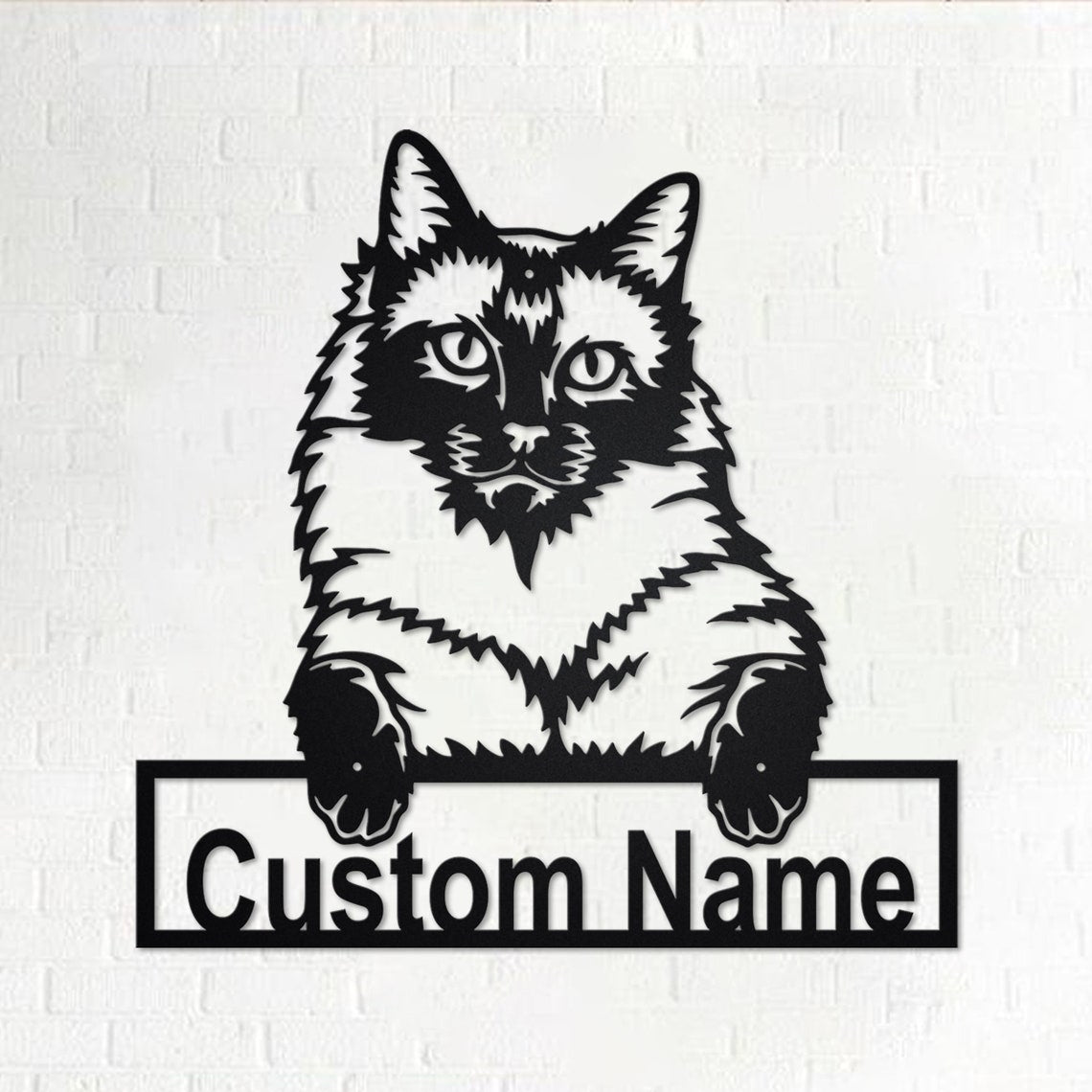 Personalized Custom Siamese Cat Metal Sign