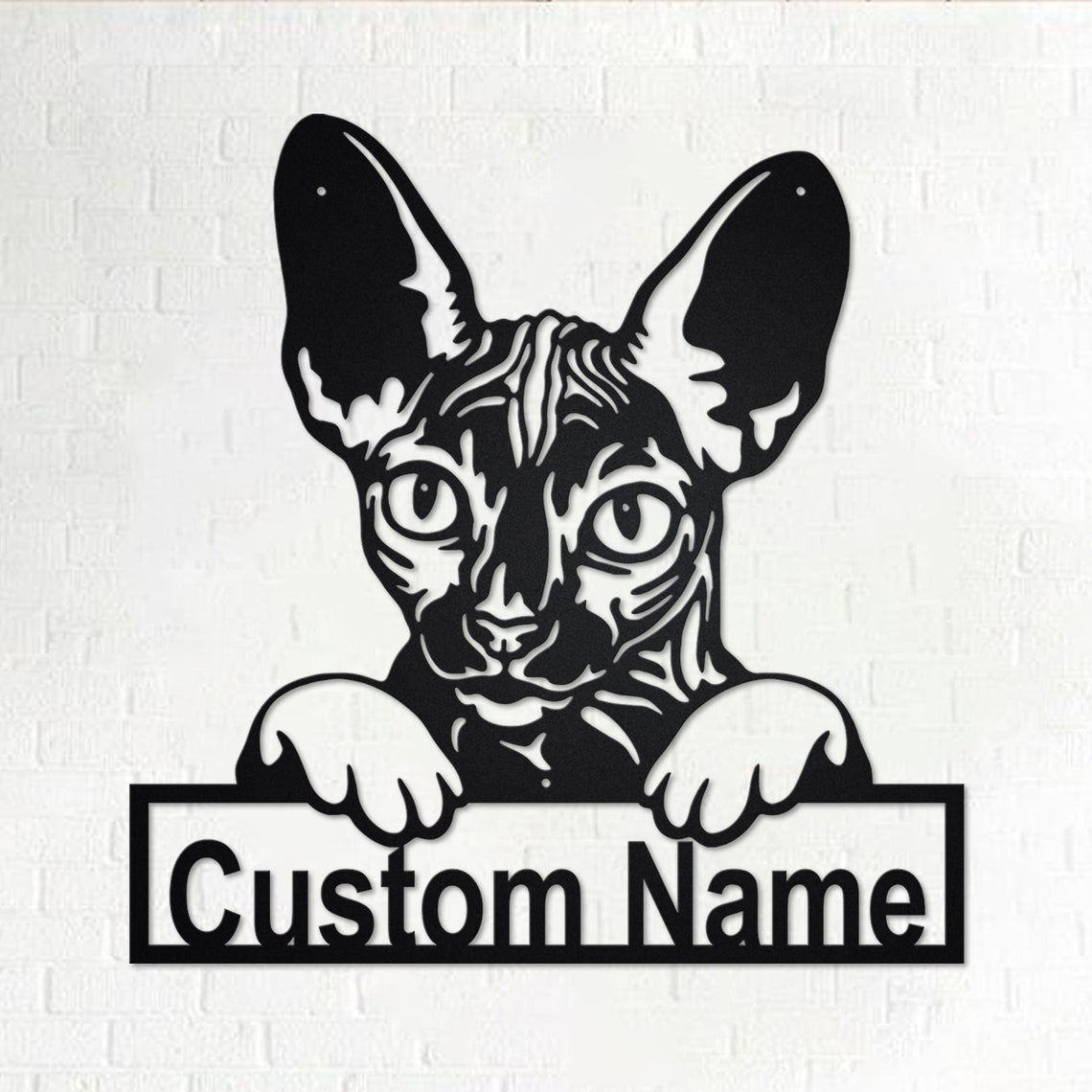 Personalized Custom Sphynx Cat Metal Sign