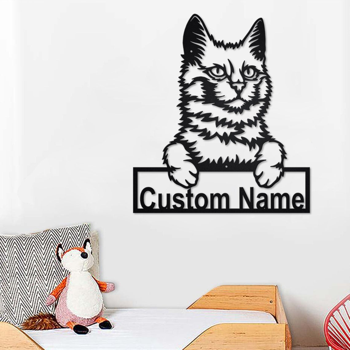 Personalized Custom Turkish Angora Cat Metal Sign