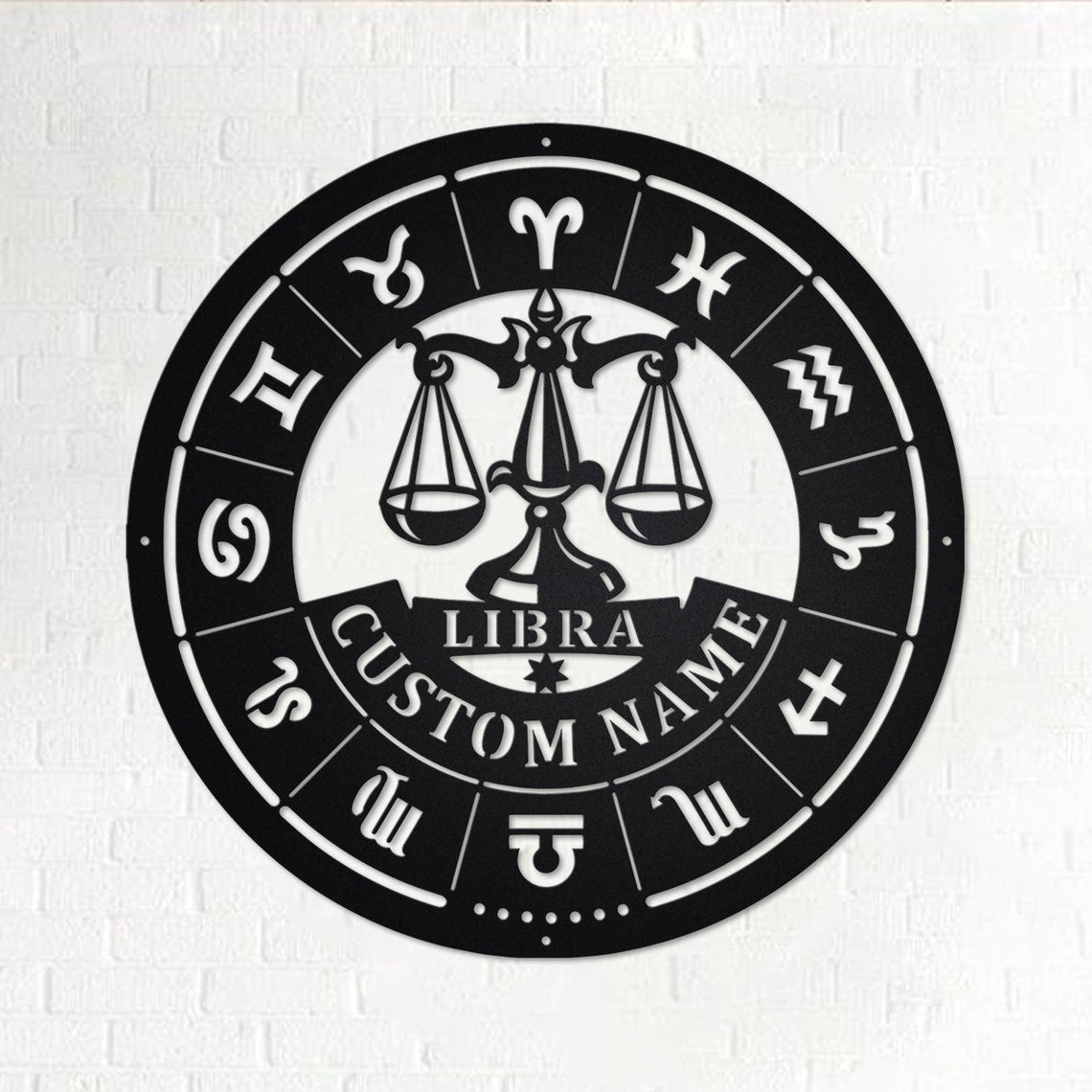 Personalized Custom Libra Zodiac Monogram