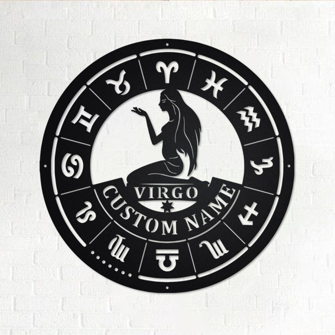 Personalized Custom Virgo Zodiac Monogram