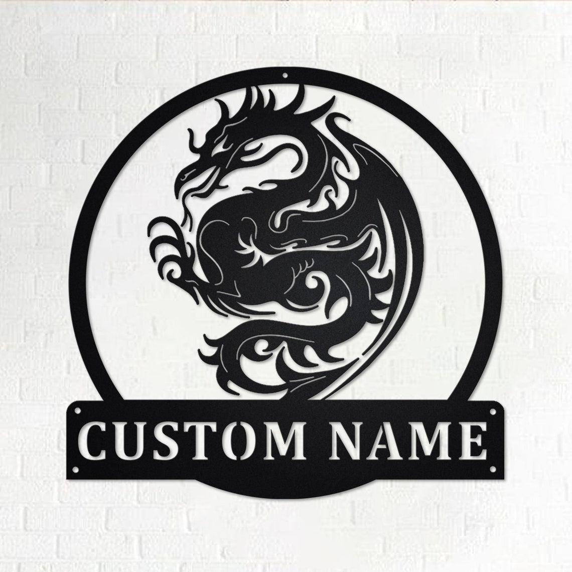 Personalized Custom Dragon Metal Wall Art