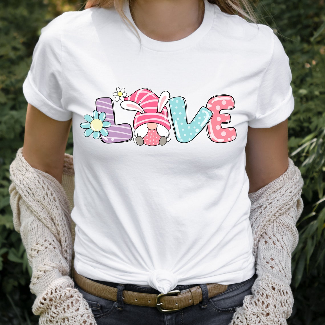 Love Pink Gnome-Easter Unisex T-shirt
