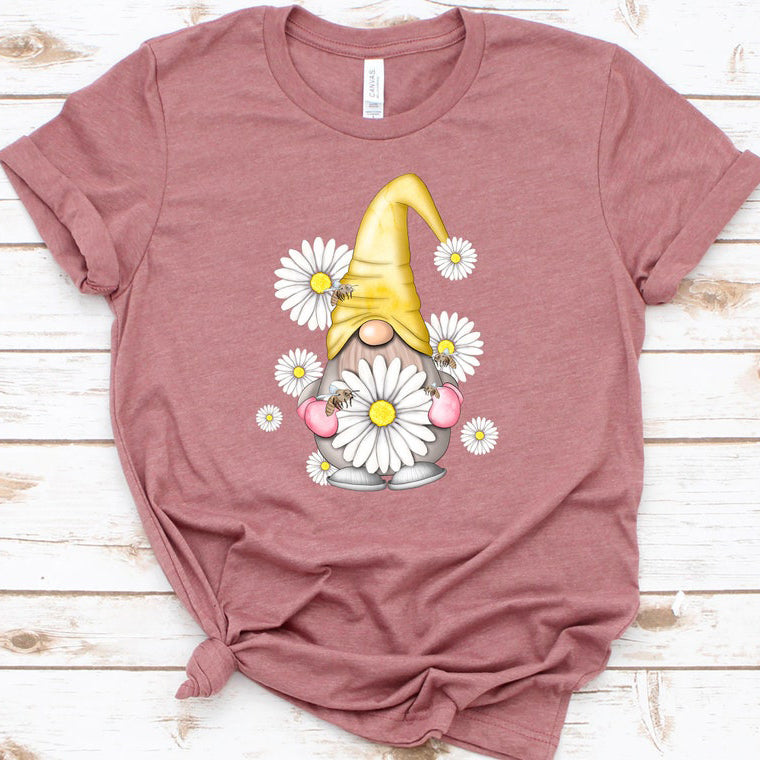 Gnome Holding Flower-Spring Summer Unisex T-shirt