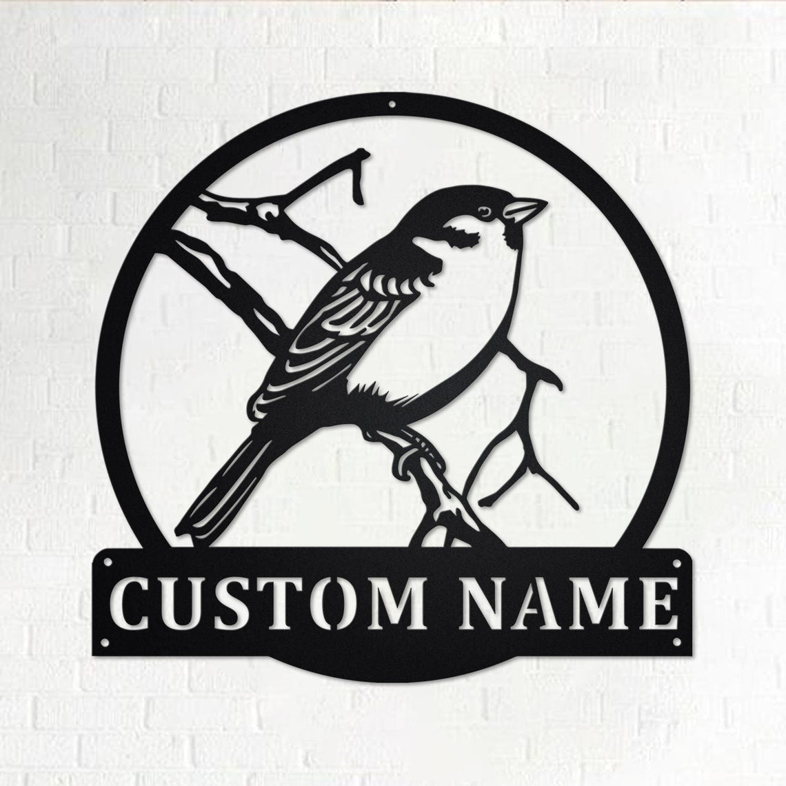 Personalized Custom Sparrow Bird Metal Wall Art