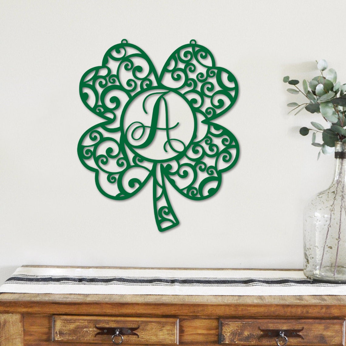 Personalized Custom St. Patrick's Day Monogram Metal Art Sign