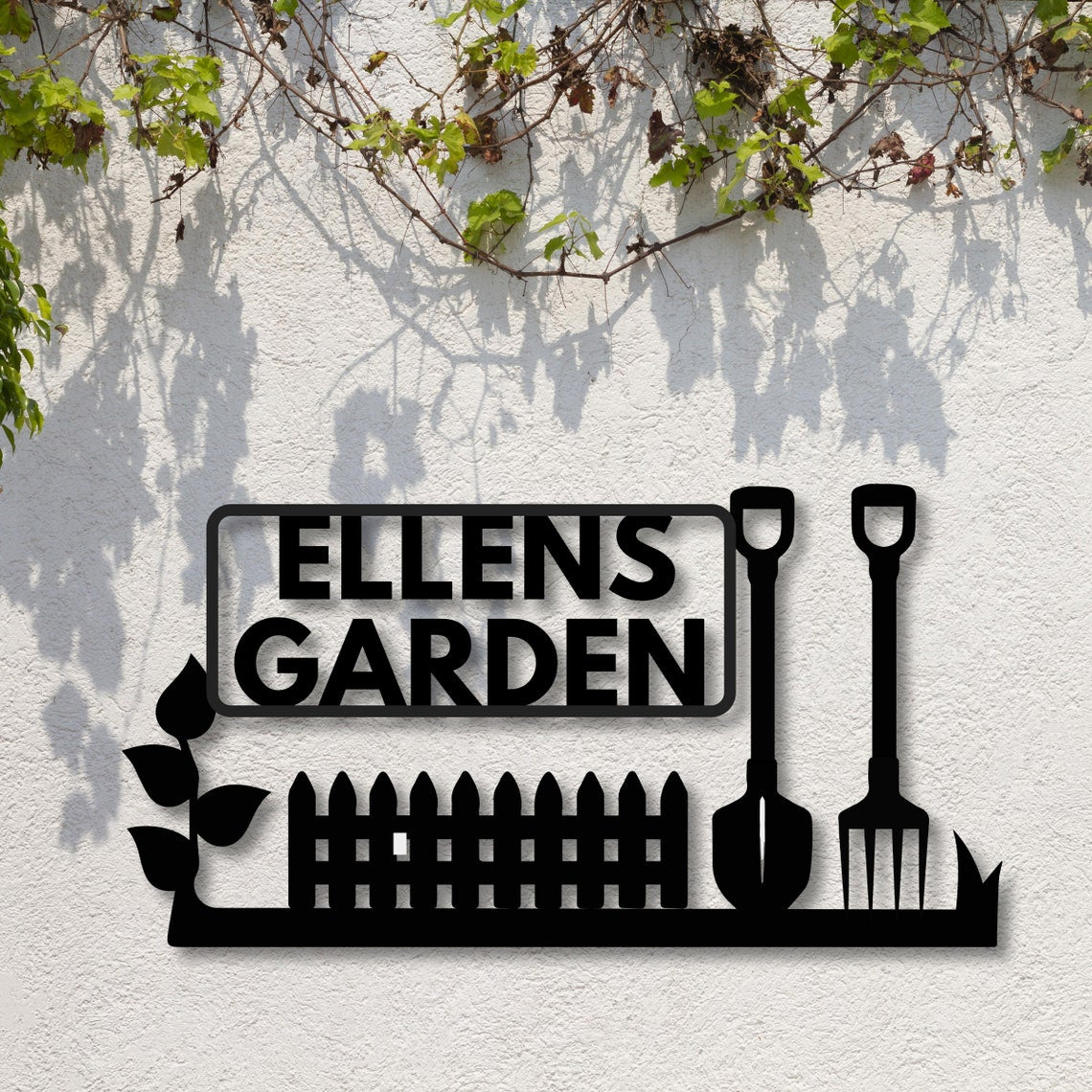 Personalized Custom Gardening Tool Metal Art Sign