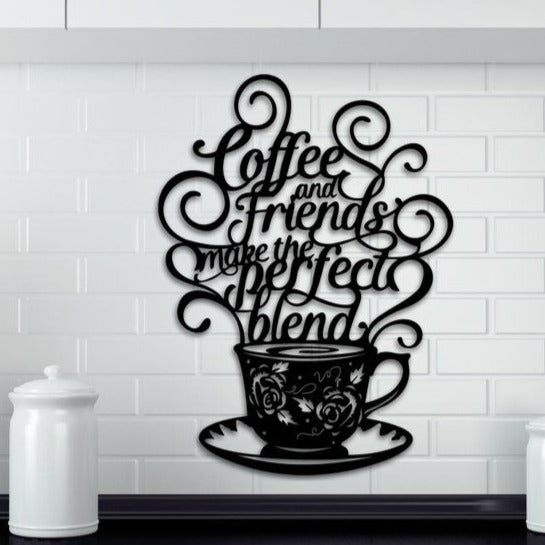 Coffee Cup Metal Wall Art