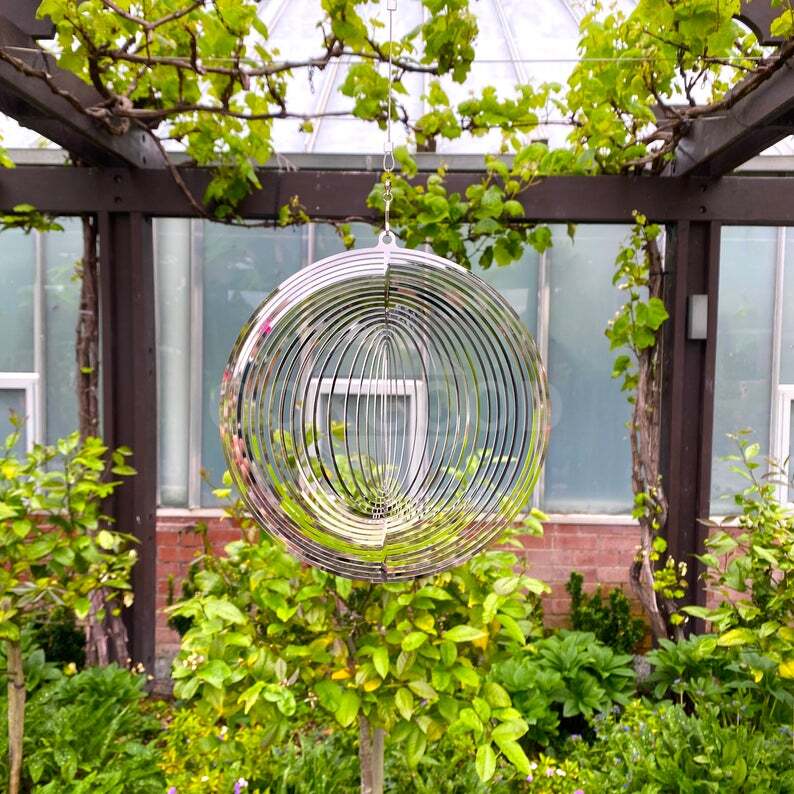 3D Stainless Wind Spinner Pendant For Home Garden Decoration