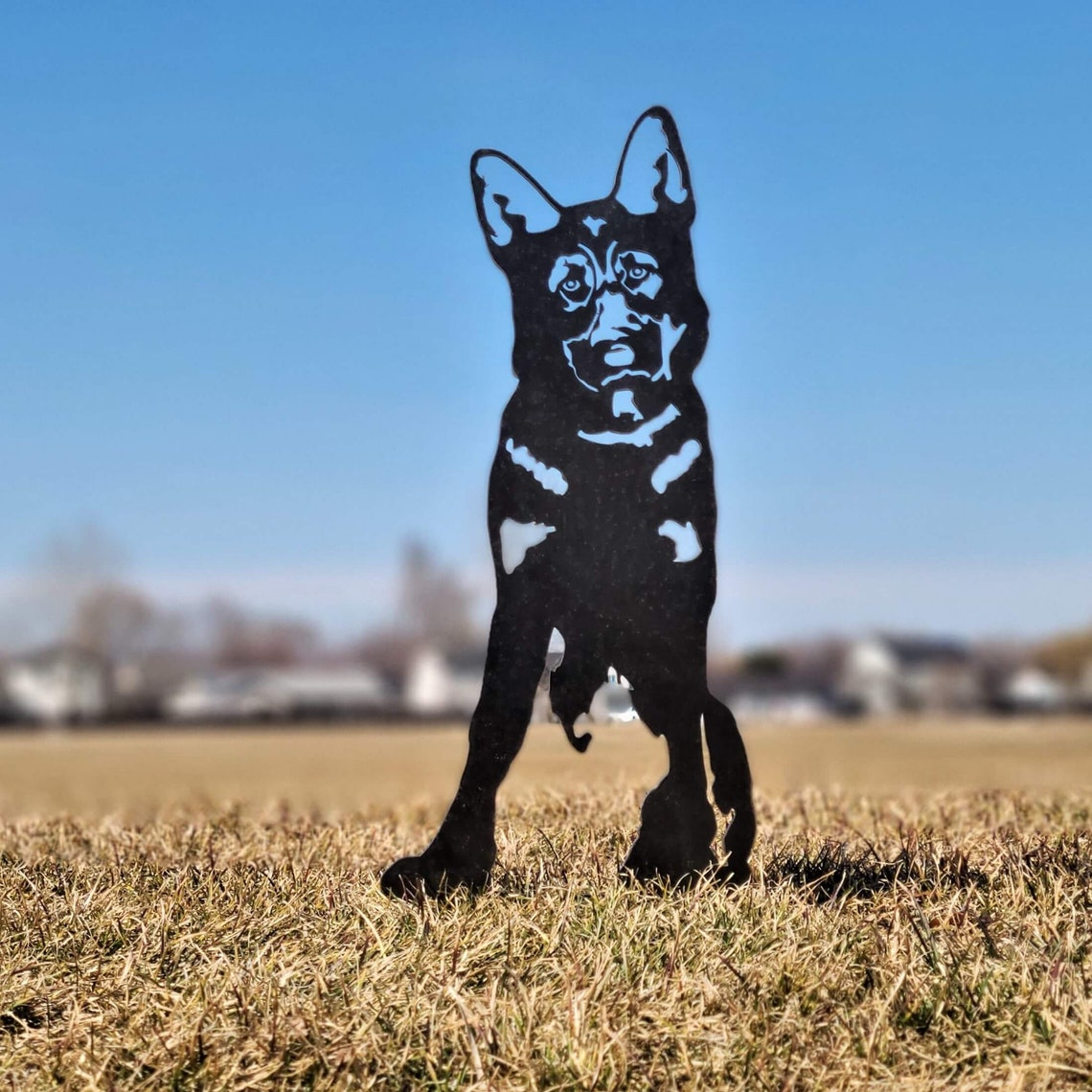 German Shepherd Dog Silhouette Metal Art