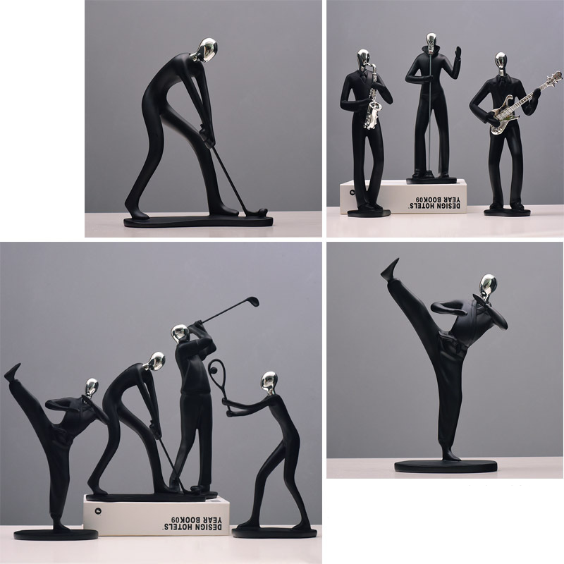 Resin Athletes And Musicians Craft Ornaments For Creative Gift And Decoration