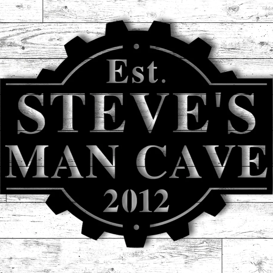 Personalized Custom Man Cave Metal Art Sign