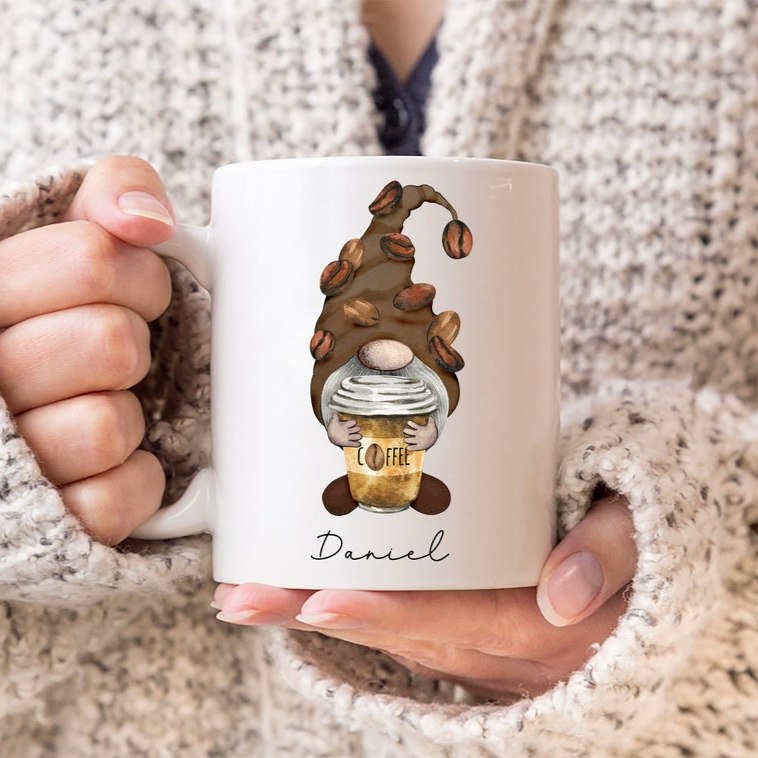 Personalized Custom Coffee Gnome Name Mug